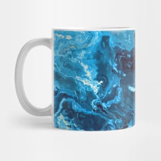 Blue Diamond Crystal Abstract Watercolor Mug